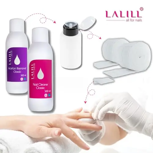 LALILL Pads per Unghie 1000 Pezzi – Salviette Senza Pelucchi 8 Strati – Dischetti Nail Cleaner per Gel, Semipermanente miniatura 2