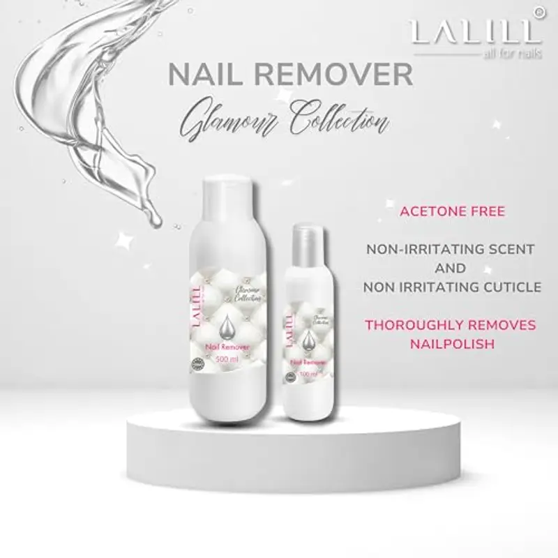 LALILL Solvente per Smalto 100ml - Rimuovi Smalto Senza Acetone - Rimozione Facile e Veloce - Nail Polish Remover Delicato - Formula Aceton Free per Unghie Sensibili miniatura 3