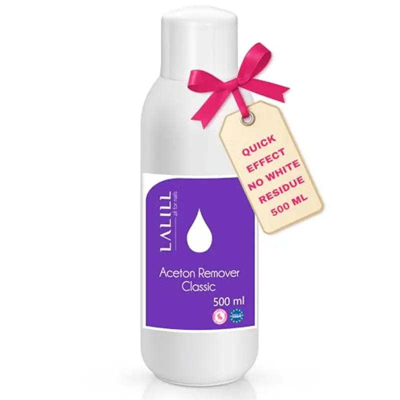 LALILL Solvente per smalto acetone 100 ml – Rimozione per vernici ibride, gel, acrilico e suggerimenti – Gel Polish Remover – Puro acetone UV rimozione smalto