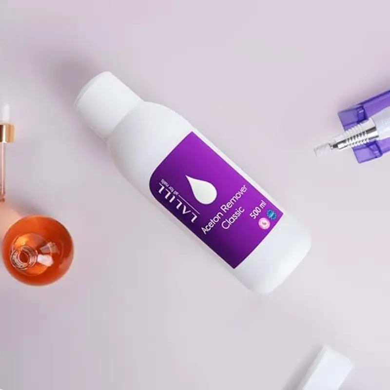 LALILL Solvente per smalto acetone 100 ml – Rimozione per vernici ibride, gel, acrilico e suggerimenti – Gel Polish Remover – Puro acetone UV rimozione smalto miniatura 3