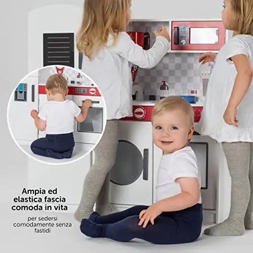 LaLoona - Set 2 paia calze bambina collant, calzamaglia bimba bimbo elasticizzati, ampio elastico alto in cotone miniatura 2