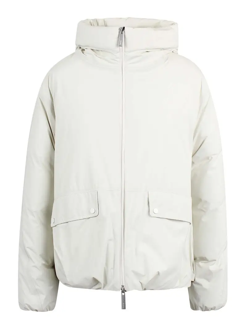 Giacca Con Cappuccio In 2L Goretex Bianco