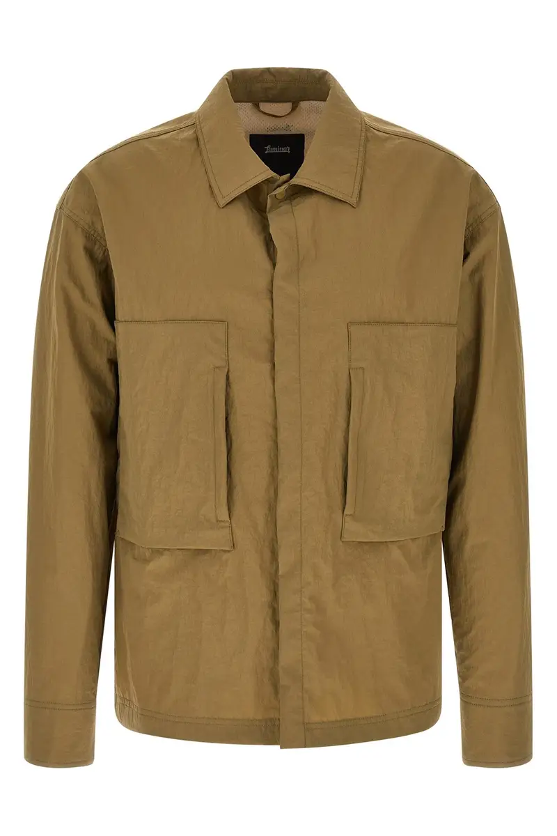 Shacket Effetto Increspato Verde