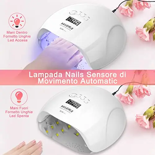 Lampade UV Per Unghie, NAILGIRLS 150W Portatile Lampada per Unghie Asciuga Smalto Fornetto Unghie per Manicure miniatura 3