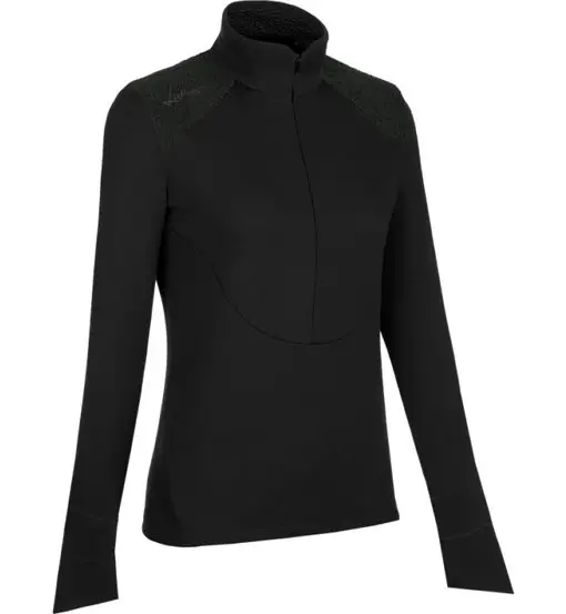 Barbara Half Zip Thermal - felpa in pile - donna Black