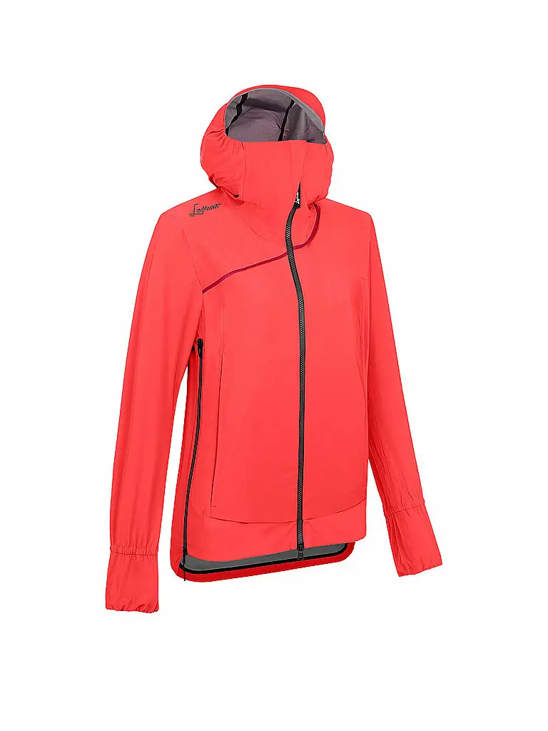 Giacca da trekking da donna Sara Light 3L con cappuccio corallo | 40