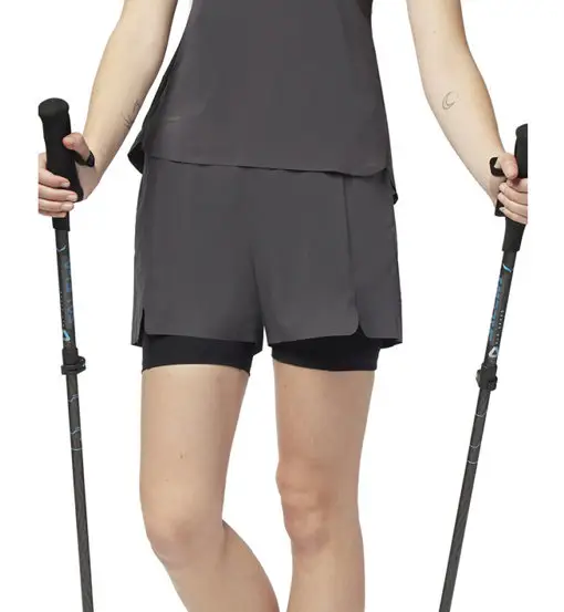 Teresa 2in1 - pantaloni corti trekking - donna Black