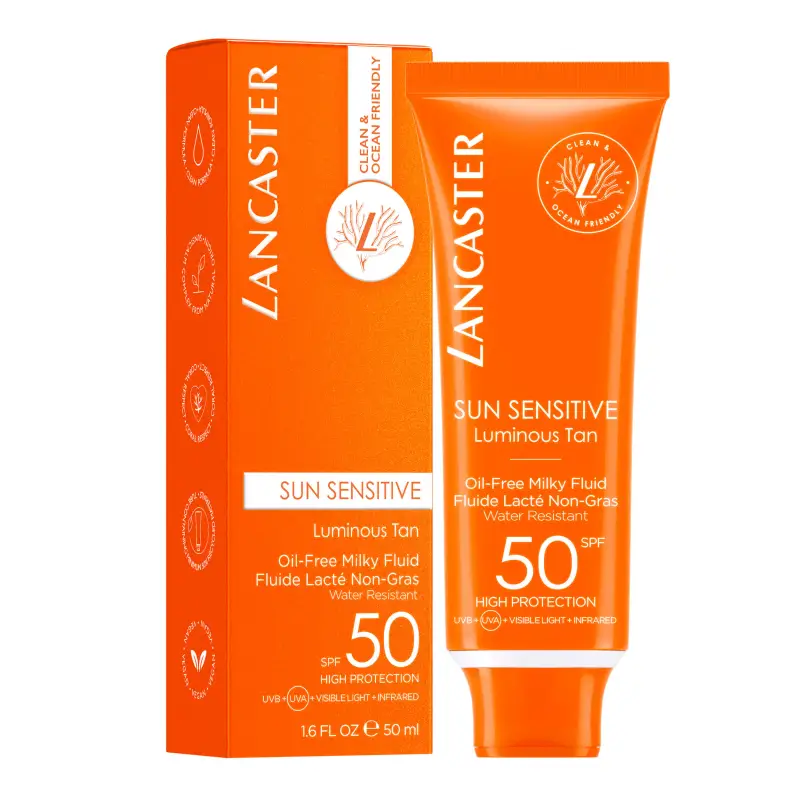 Sensitive skin Oil-Free Milky Fluid SPF50 - Protezione solare viso miniatura 2