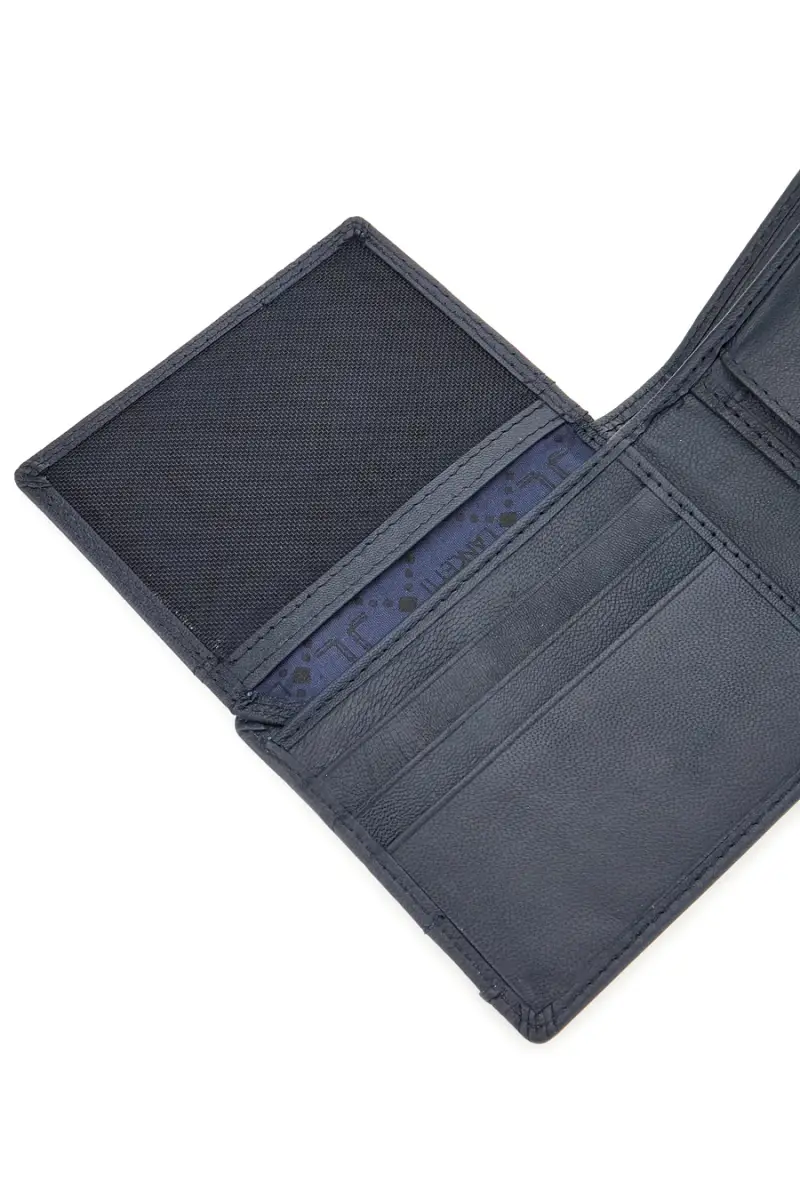 Portafoglio blu in vera pelle con protezione RFID Lancetti LL25W-768-44 [NAVY] miniatura 5