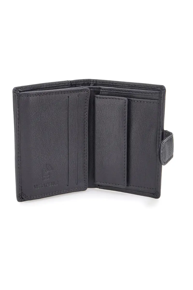 Portafoglio marrone con chiusura a bottone Lancetti LL25W-760-82 [MARRONE] miniatura 2