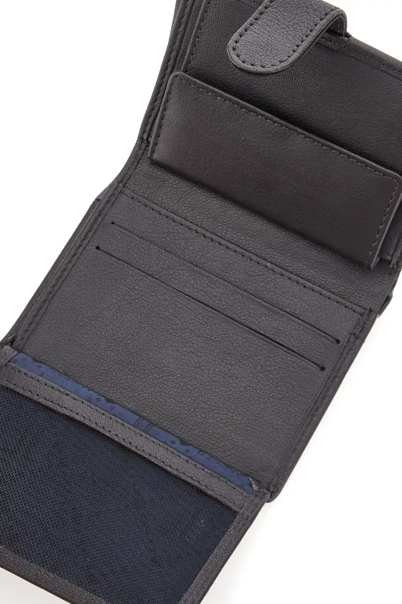 Portafoglio marrone con chiusura a bottone Lancetti LL25W-760-82 [MARRONE] miniatura 5