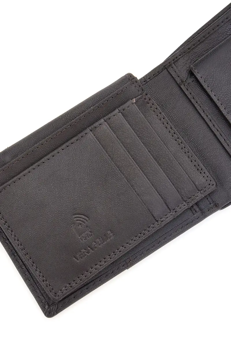 Portafoglio marrone con inserto a contrasto Lancetti LL25W-767-52 [MARRONE] miniatura 2