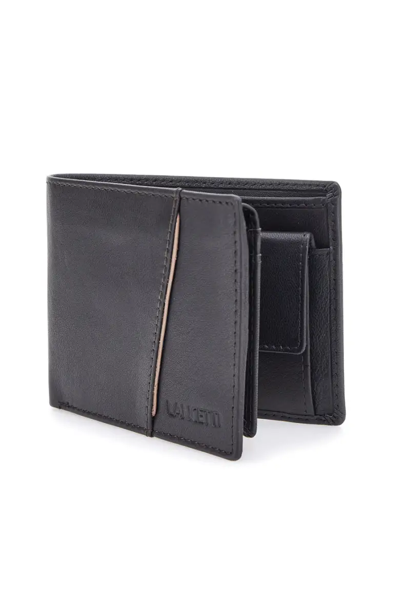 Portafoglio marrone con inserto a contrasto Lancetti LL25W-767-52 [MARRONE] miniatura 3