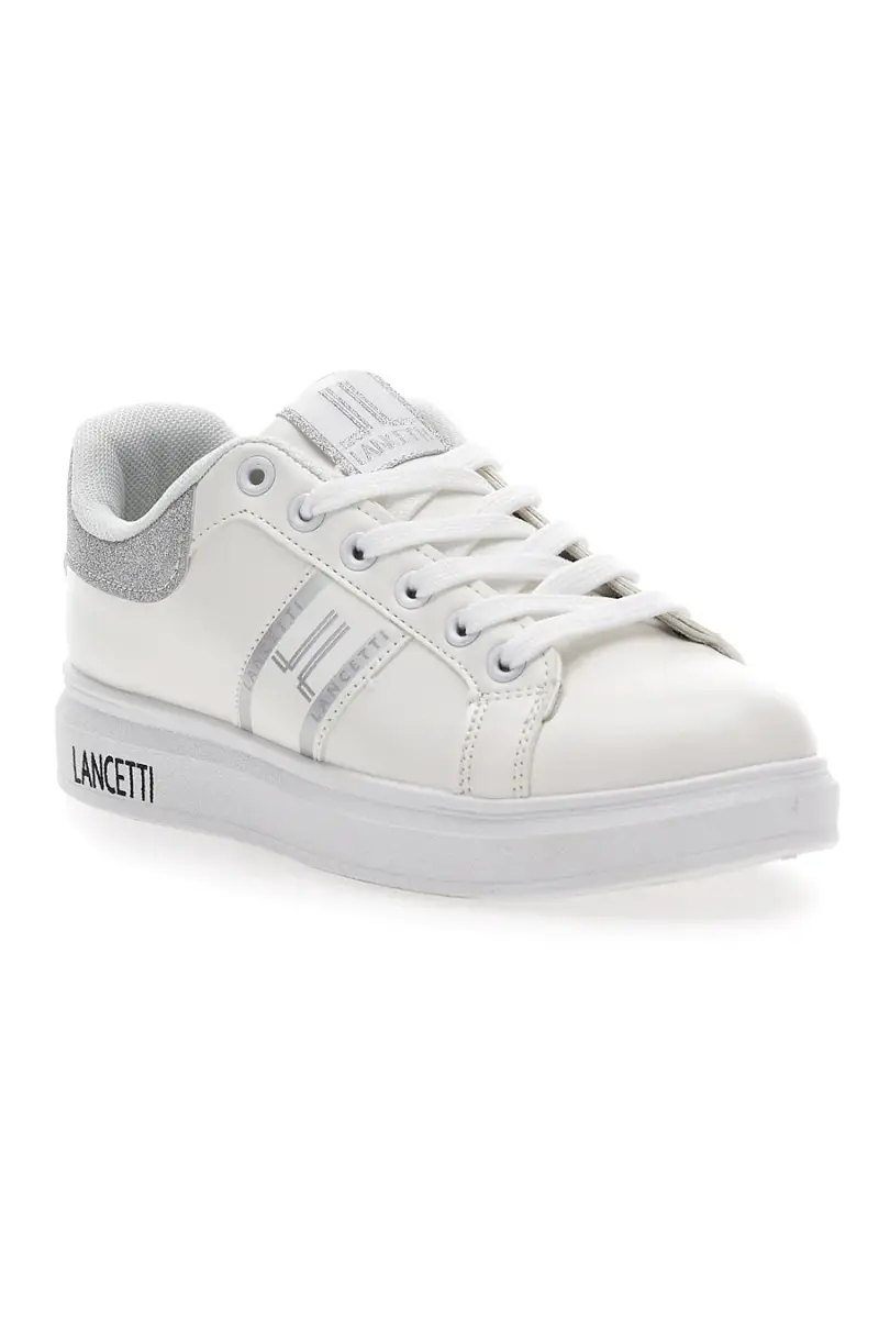 Sneakers Bianche e Argento Lancetti 27 [ARGENTO] miniatura 2