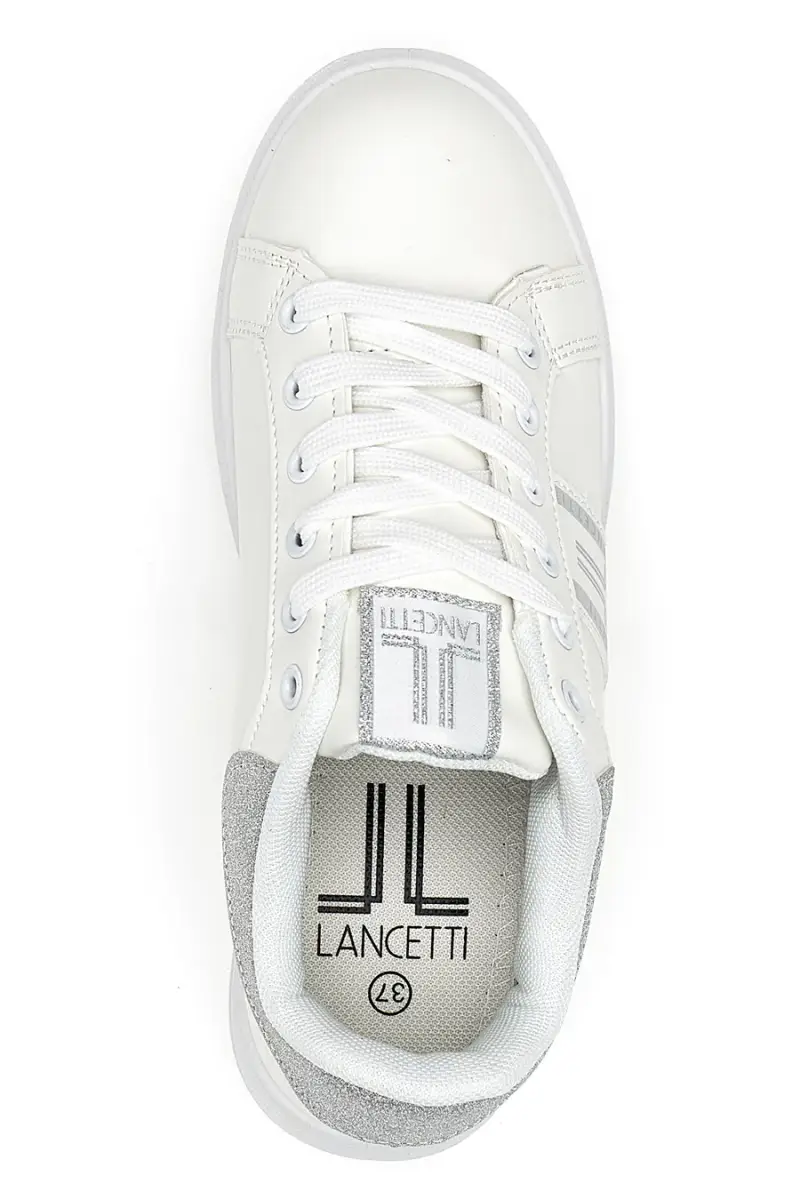 Sneakers Bianche e Argento Lancetti 27 [ARGENTO] miniatura 5