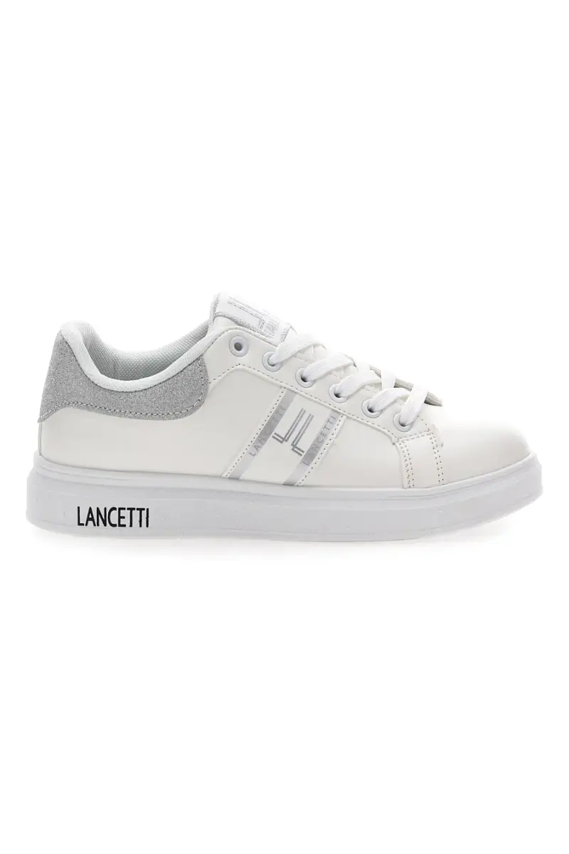 Sneakers Bianche e Argento Lancetti 27 [ARGENTO]
