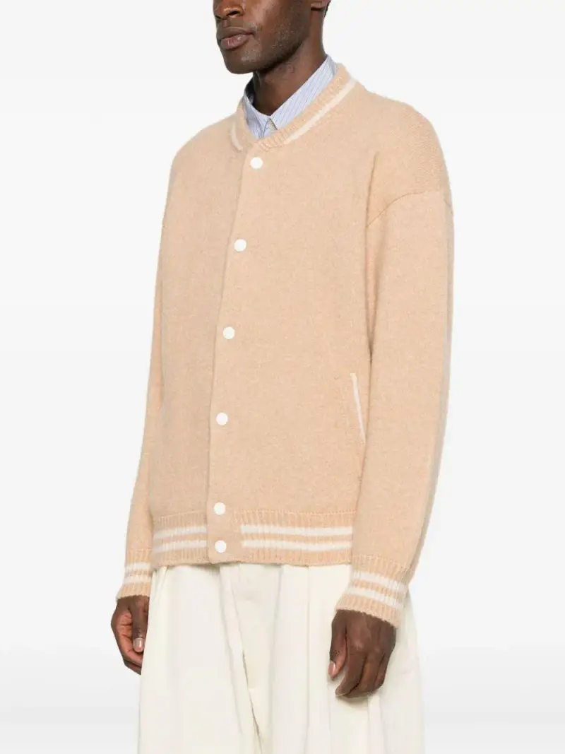 Bomber cammello in cashmere Camel miniatura 3