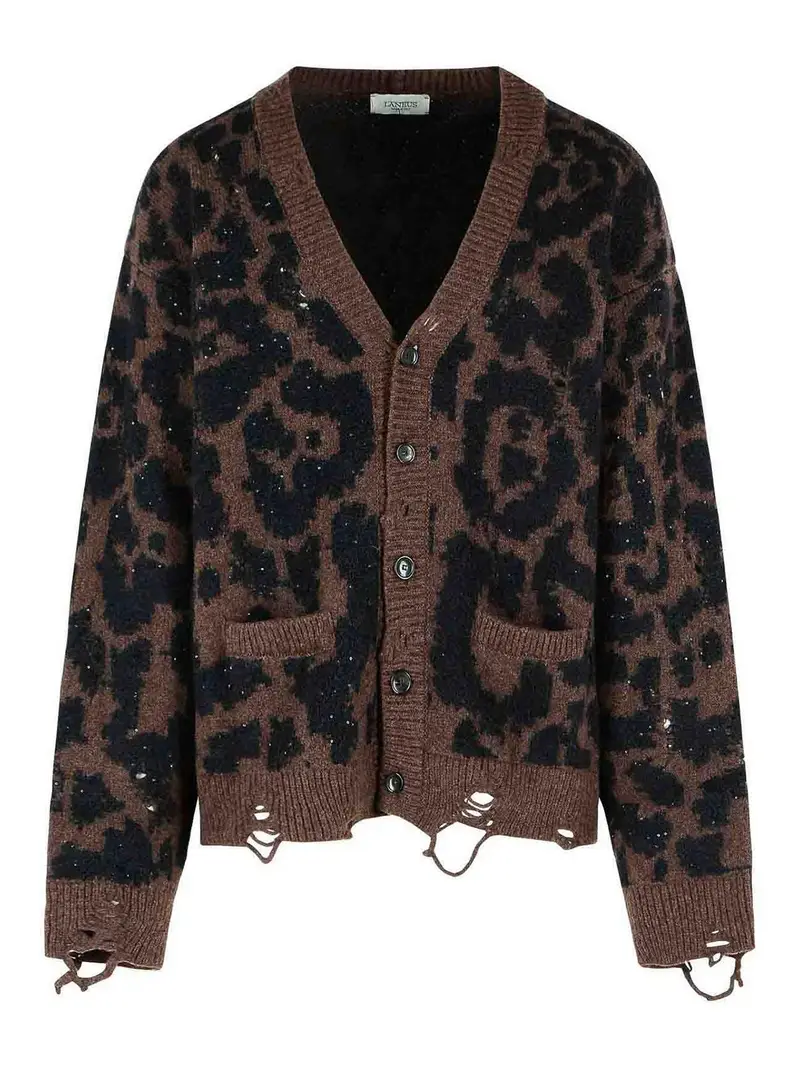 LANEUS Cardigan Marrone 3862549