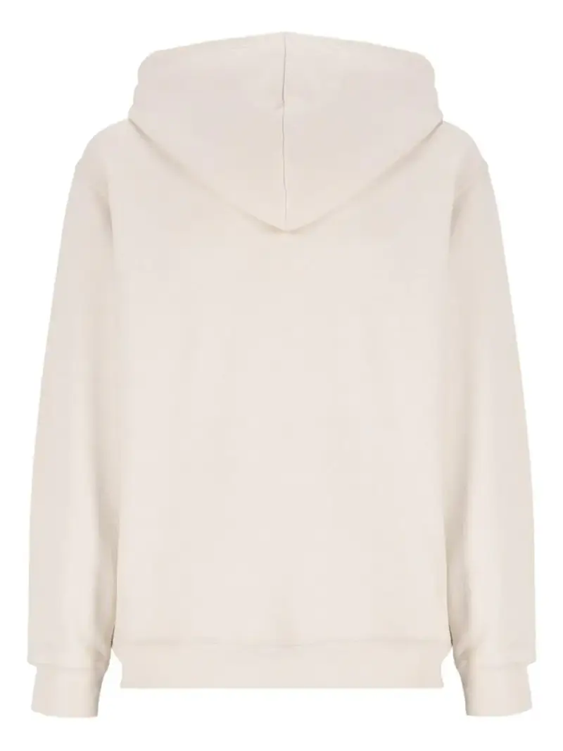 Felpa con Cappuccio e Ricamo Logo Crema miniatura 2