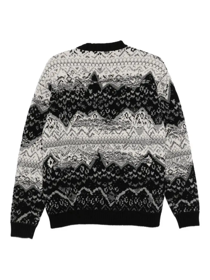 Laneus Maglione nero a fantasia con dettagli miniatura 3