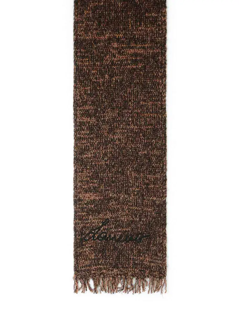 Multicolore Alpaca Miscela sciarpa Marrone