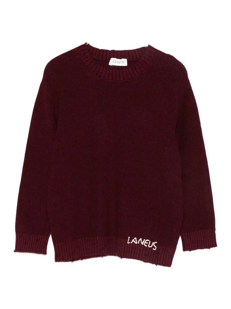 Pull Con Logo Rosso Scuro