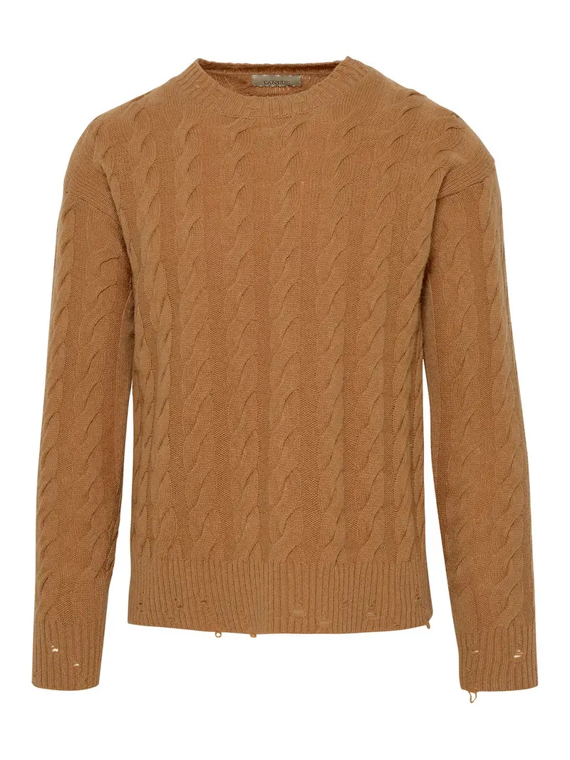 Pullover in misto lana di cammello Marrone