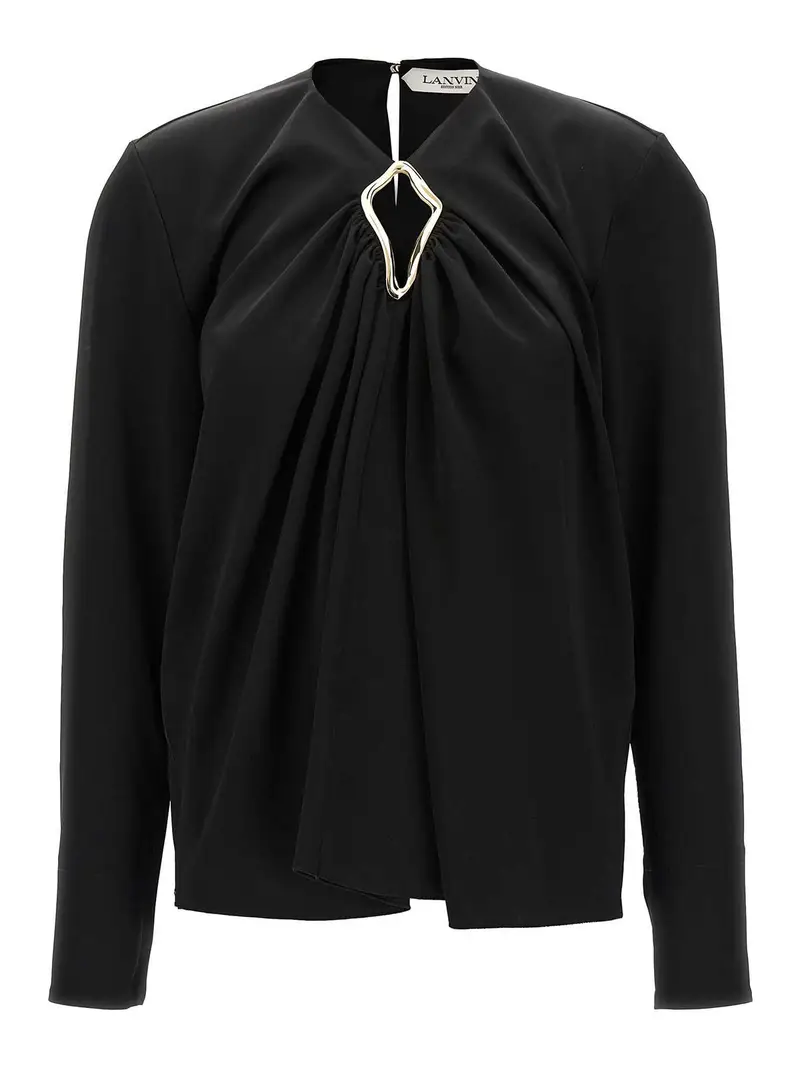 Blusa con dettagli metallici Nero
