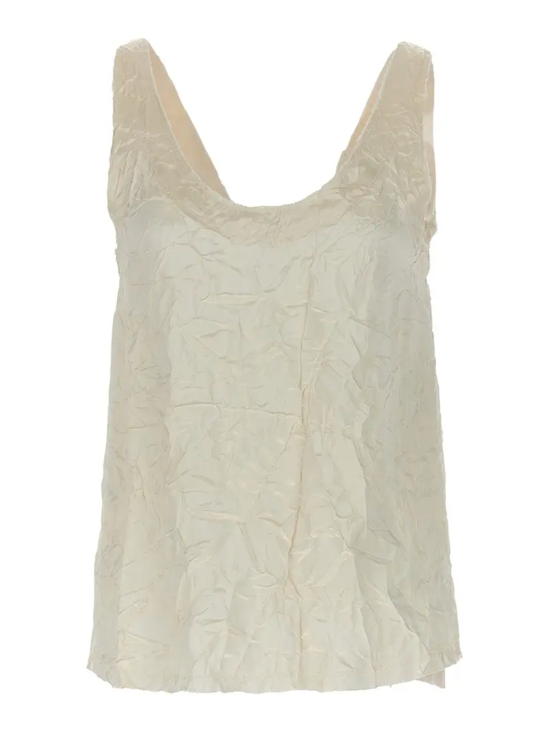 Canotta con spacco Bianco