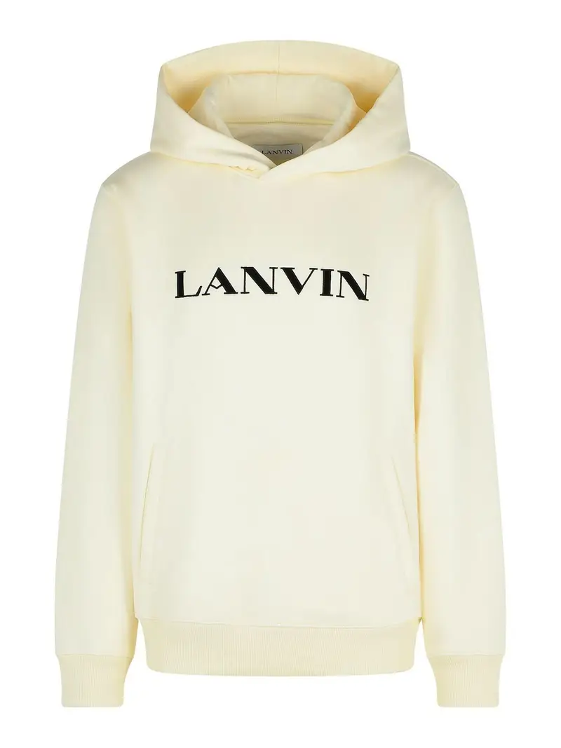 Felpa di cotone avorio Bianco