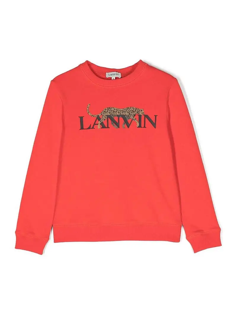 Felpa Lanvin per ragazzo in cotone rosso