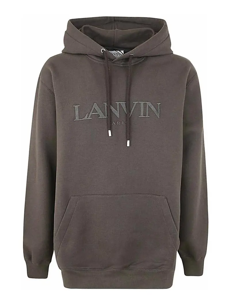 Felpa oversize con cappuccio Lanvin Paris Verde