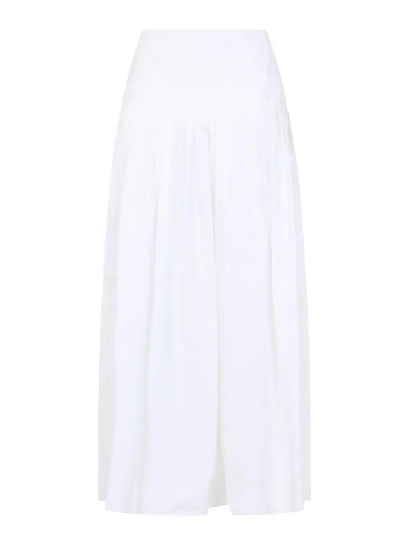 Gonna midi basca Bianco