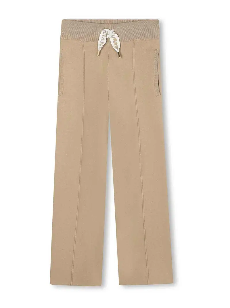 Pantalone Con Logo Beige