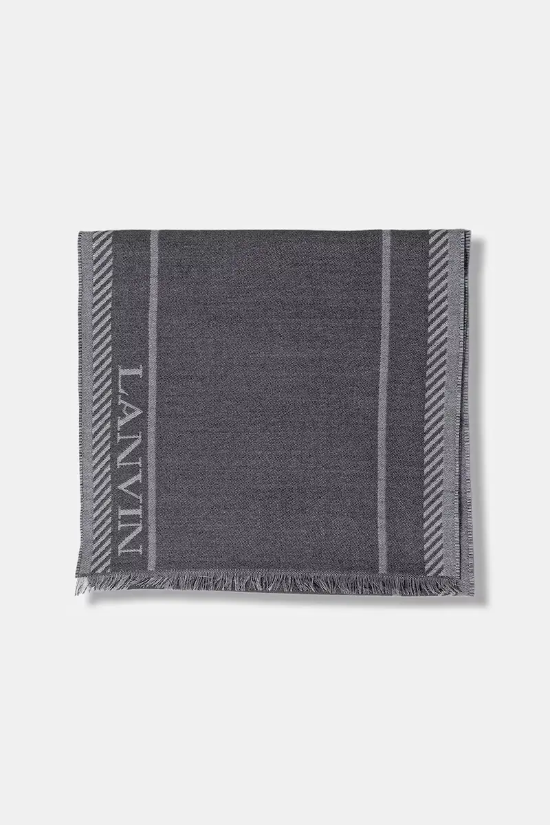 scialle con lana Grigio miniatura 2