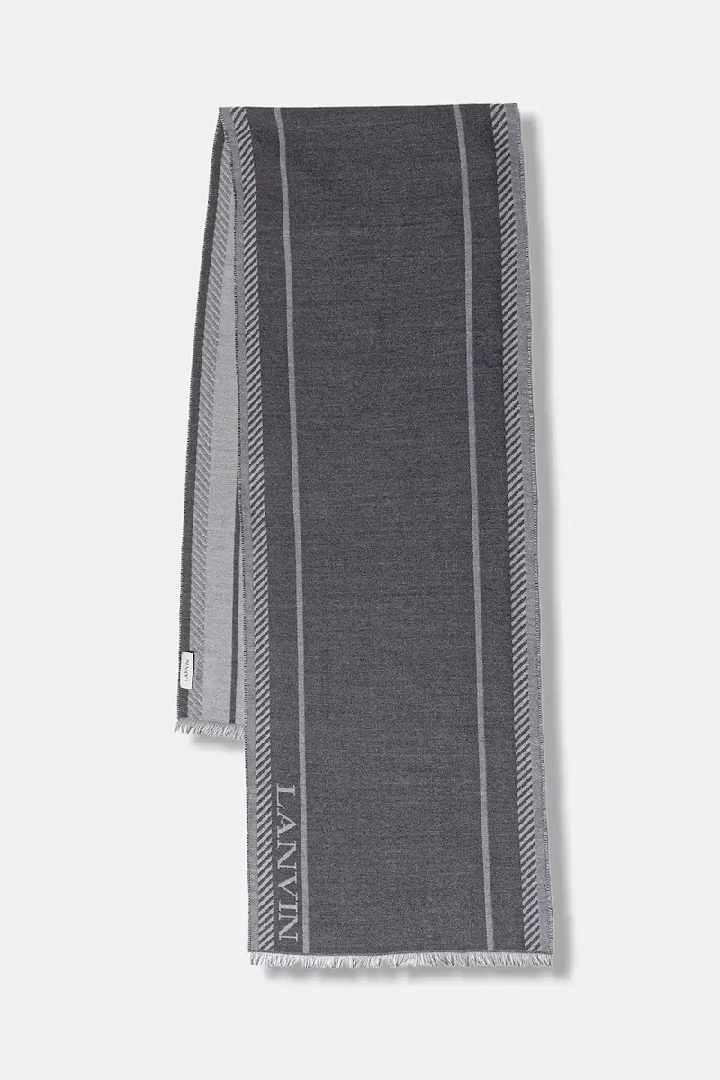 scialle con lana Grigio