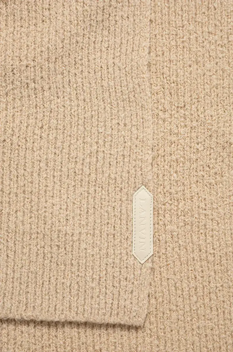 sciarpa in lana colore beige 6L3018.U7717 miniatura 2