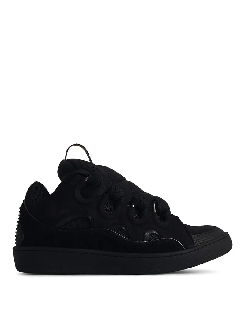 Sneaker in pelle nera Nero