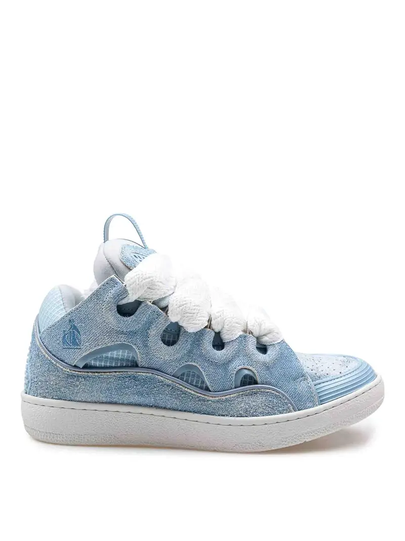 Sneakers Curb In Pelle E Mesh Lavaggio Medio
