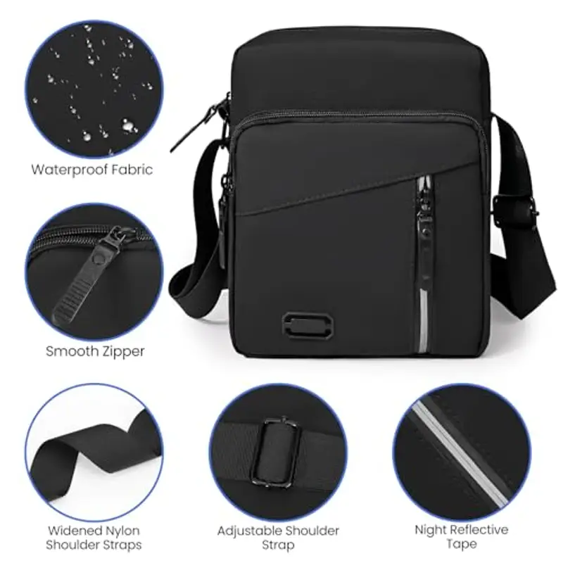 Lanvixo Borsello Uomo Nero 1886197 miniatura 3