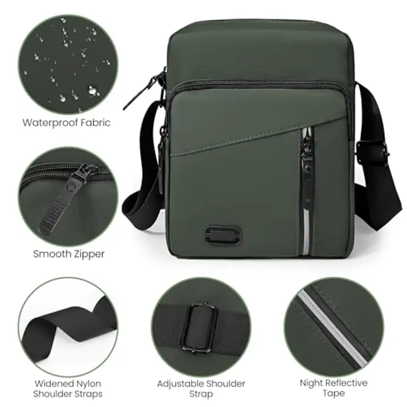 Lanvixo Borsello Uomo Verde 1886193 miniatura 2