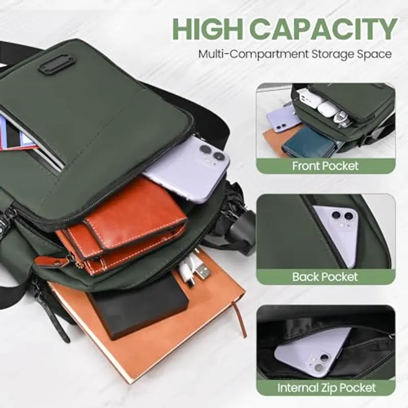 Lanvixo Borsello Uomo Verde 1886193 miniatura 3