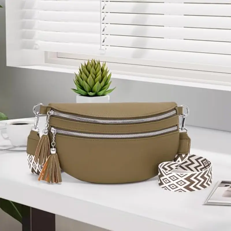 LANXINGLUO Marsupio Donna Grigio 2340056 miniatura 2