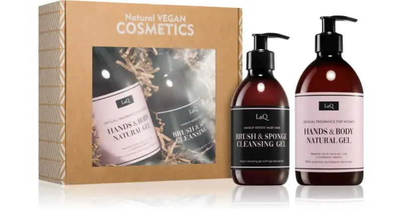 Brush confezione regalo Italiana sapone liquido nutriente per mani e corpo 500 ml + sapone detergente per pennelli cosmetici 300 ml