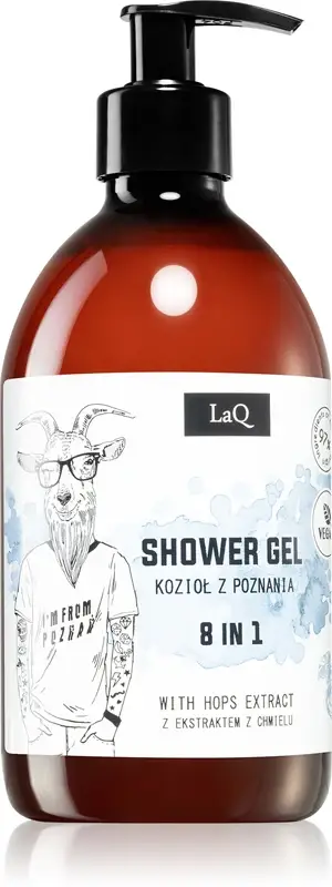 Goat From Poznaň gel doccia rinfrescante 8 in 1 con estratto di pannocchia di luppolo 500 ml