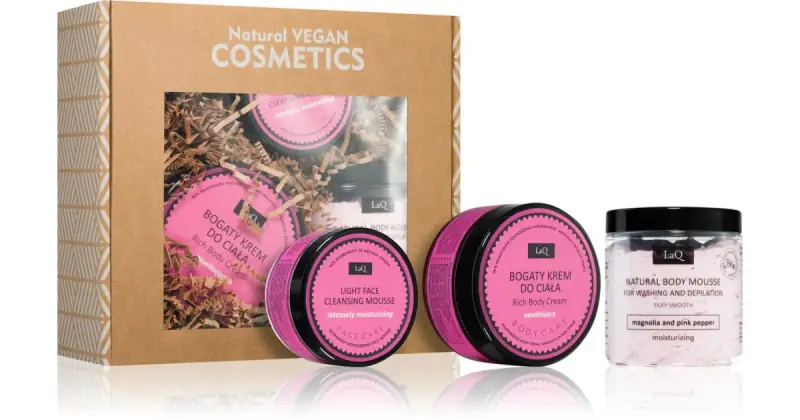 Kitten Magnolia confezione regalo LaQ Kitten Magnolia crema idratante corpo 200 ml + mousse detergente per il corpo 100 g + mousse di pulizia prof