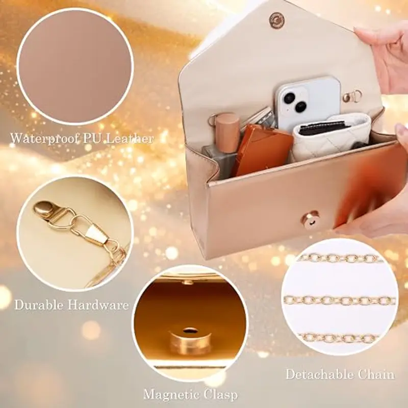 Larcenciel Pochette Donna Beige 2191452 miniatura 3