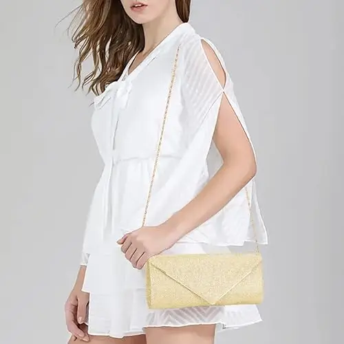 Larcenciel Clutch Donna Oro 2694774 miniatura 2