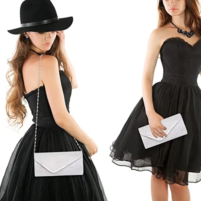 Larcenciel Pochette Donna Argento 758065 miniatura 2