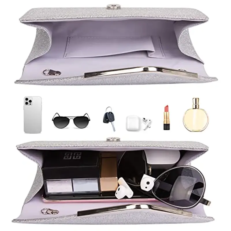 Larcenciel Pochette Donna Argento 758065 miniatura 4